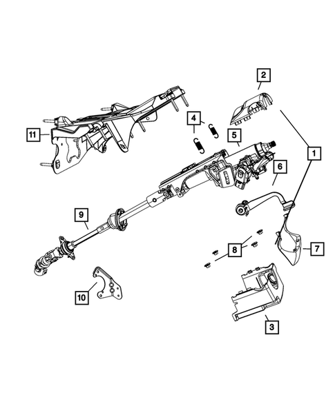 Steering Column and Intermediate Shaft for 2010 Dodge Nitro #0