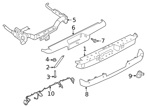 Bumper & Components - Rear for 2019 Nissan TITAN XD #0