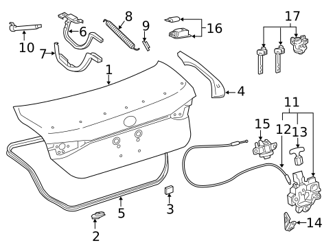 Trunk for 2019 Toyota Avalon #0