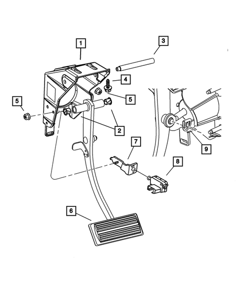 Brake Pedals for 2004 Dodge Caravan #1