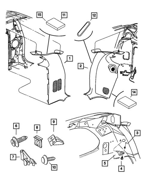 Panel-Mouldings, Scuff Plates for 2007 Dodge Caravan #2