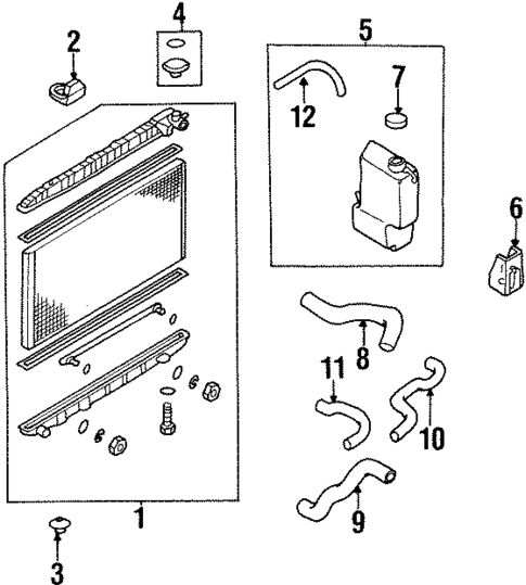 Radiator & Components for 1999 Nissan Sentra #0