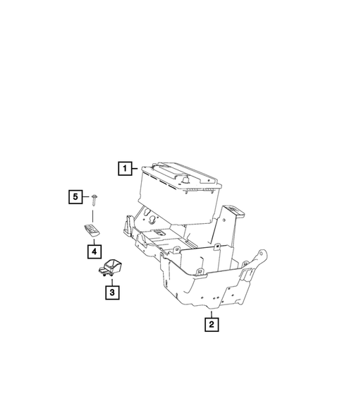 Battery, Battery Tray and Cables for 2018 Ram 3500 #3