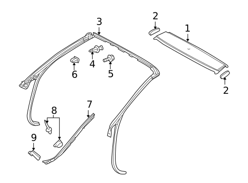 Exterior Trim - Roof for 2013 Lexus IS250 #2