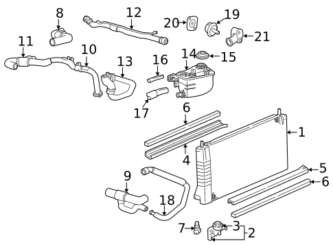 Radiator & Components for 2002 Ford Taurus #1