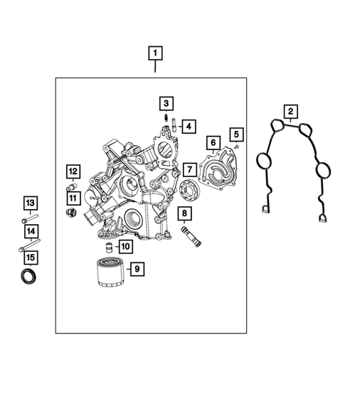 Timing Belt/Chain and Cover and Balance Shaft for 2015 Dodge Viper #0