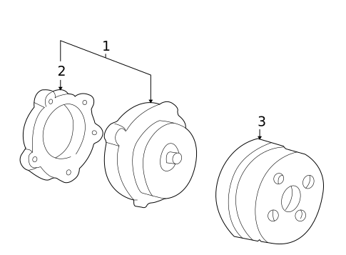 Water Pump for 2006 Pontiac Montana #1