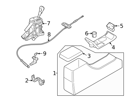 Center Console for 2006 Mazda Tribute #0