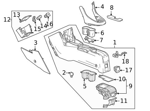 Center Console for 2019 Buick Encore #0