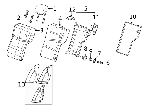 Rear Seat Components for 2025 Cadillac CT4 #4