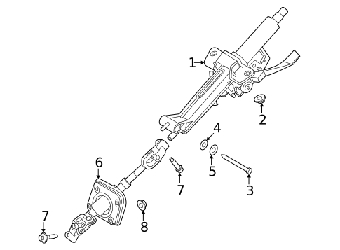 Steering Column Assembly for 2023 Kia EV6 #0