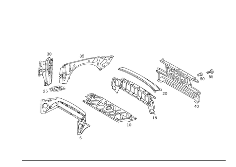 Folding Top Case, Rear Body Panel for 1997 Mercedes-Benz SL320 #0