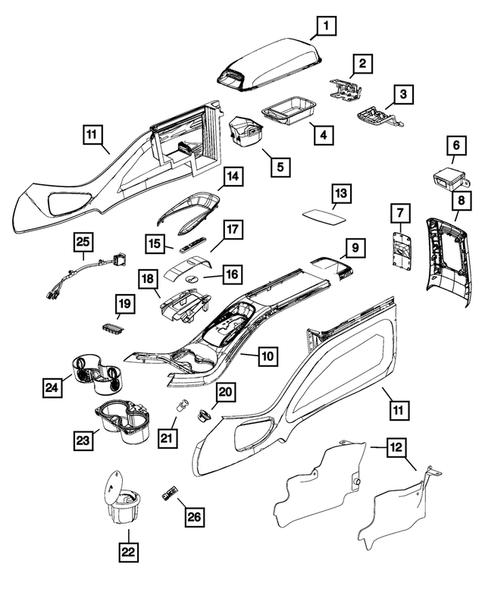 Consoles for 2017 Dodge Journey #0