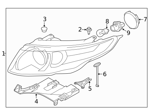 Headlamp Components for 2016 Land Rover Range Rover Evoque #3