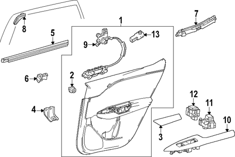 Interior Trim - Rear Door for 2025 Lexus NX350h #3