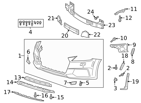 Bumper & Components - Front for 2022 Audi TT Quattro #0