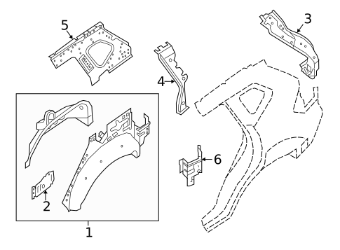 Inner Structure for 2020 Nissan Rogue #1