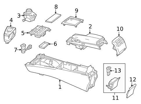 Console for 2013 Mercedes-Benz E 350 #1