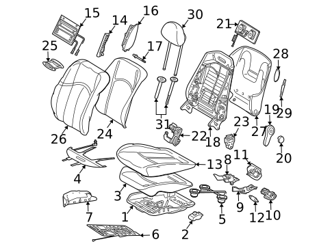 Power Seats for 2006 Mercedes-Benz CLS55 AMG #1