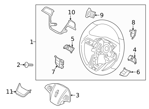 Steering Wheel & Trim for 2020 Lincoln Nautilus #2