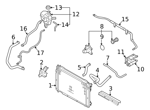 Radiator & Components for 2005 Mazda Tribute #0