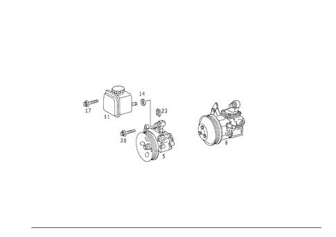 Power Steering Pump for 2002 Mercedes-Benz CLK430 #1