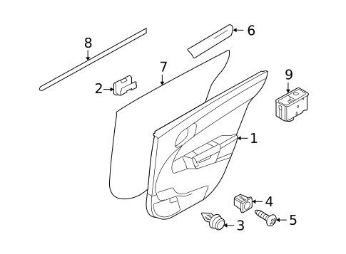 Rear Door for 2008 Saturn Astra #1