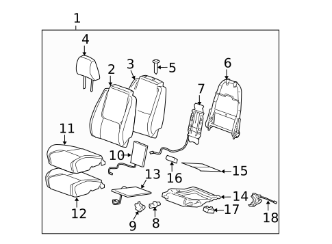Front Seat Components for 2009 Chevrolet Equinox #0