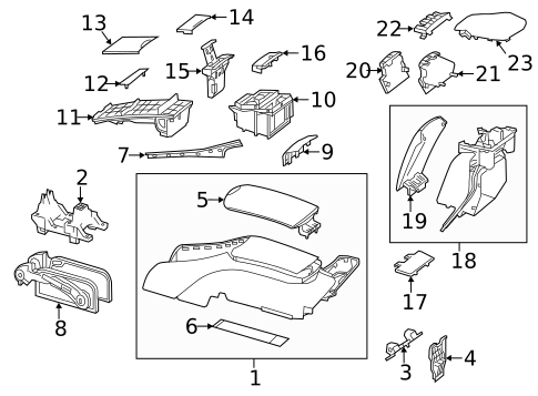 Rear Console for 2018 Mercedes-Benz S63 AMG #0