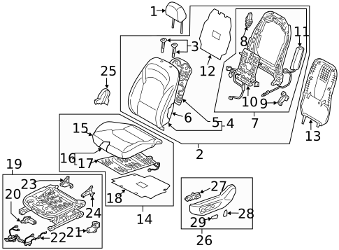 Driver Seat Components for 2018 Hyundai Elantra GT #0