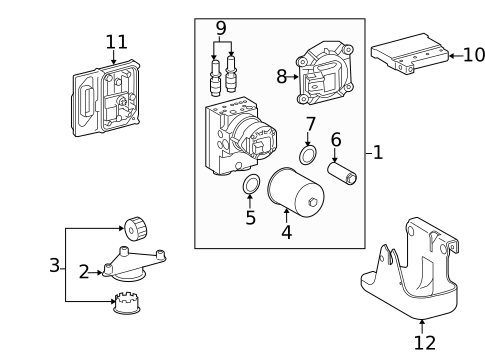 ABS Components for 2008 Chevrolet Tahoe #1