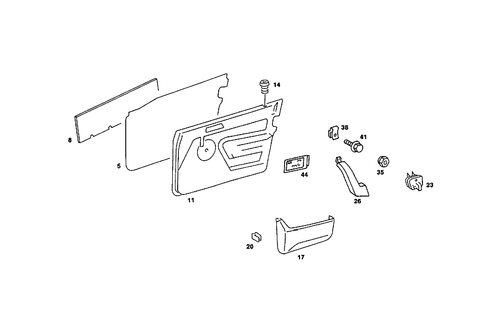 Door Paneling for 1986 Mercedes-Benz 190E #1
