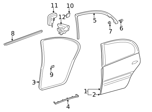 Door & Components for 2005 Buick LeSabre #0