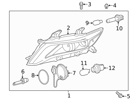Bulbs - Chassis for 2013 Toyota Venza #4