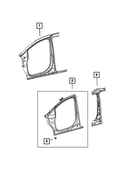 Aperture Panel, Pillar Supports and Cab Back for 2020 Chrysler Voyager #1