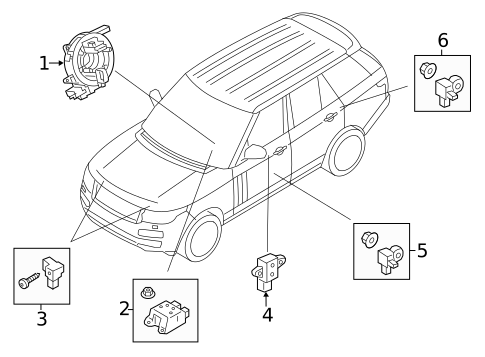 Air Bag Components for 2019 Land Rover Range Rover #1