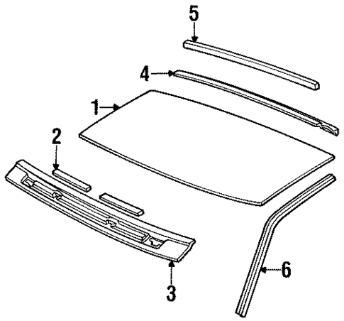 Roof & Components for 1999 Isuzu Hombre #1