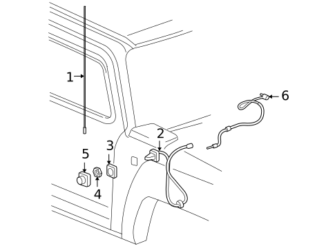 Antenna & Radio for 2010 Hummer H3T #1