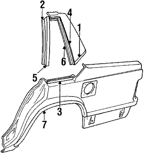 Exterior Trim - Quarter Panel for 1987 Volvo 740 #1