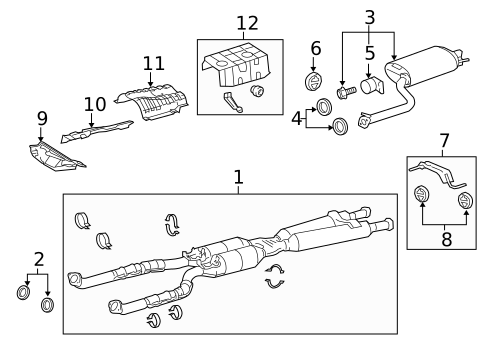 Exhaust Components for 2014 Lexus LS460 #1