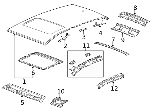 Roof & Components for 2014 Chevrolet Captiva Sport #0