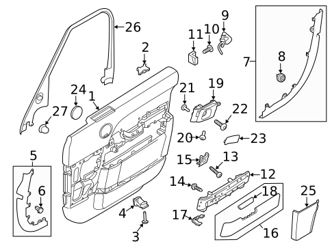 Interior Trim - Front Door for 2014 Land Rover Range Rover Sport #0