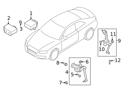 Headlamp Components for 2009 Audi A5 Quattro #3