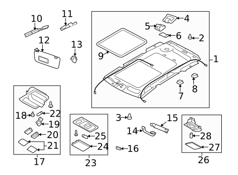 Interior Trim - Roof for 2013 Subaru Forester #0
