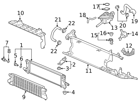 Radiator & Components for 2021 Honda Accord #0