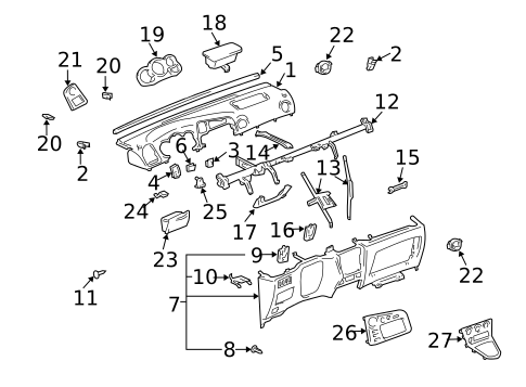 Instrument Panel for 2007 Pontiac Vibe #0