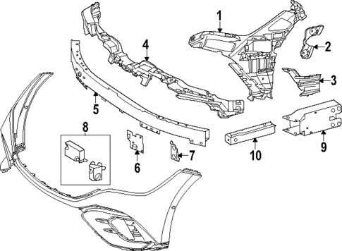 Bumper & Components - Front for 2024 Mercedes-Benz EQE AMG® #3