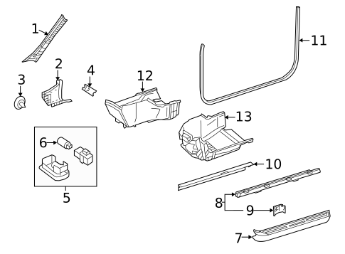 Interior Trim - Pillars for 2015 Mercedes-Benz GLK 250 #1