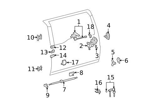 Lock & Hardware for 2013 Toyota FJ Cruiser #2