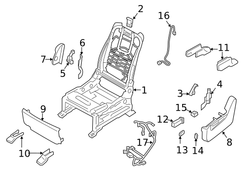 Driver Seat Components for 2012 INFINITI QX56 #0